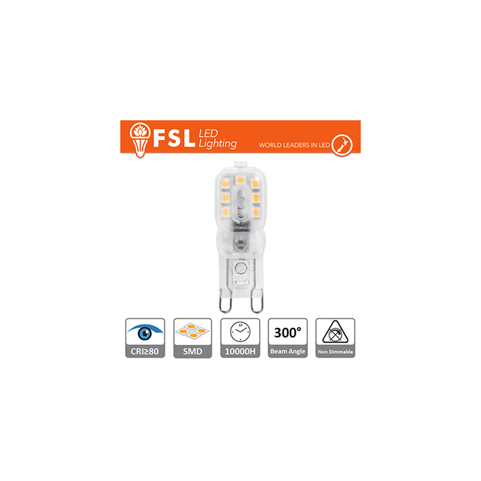 Pack De 10 Unidades G9 - 2.2w 4000k 235lm >300º 48x16x12mm Cri80 Ac-230v