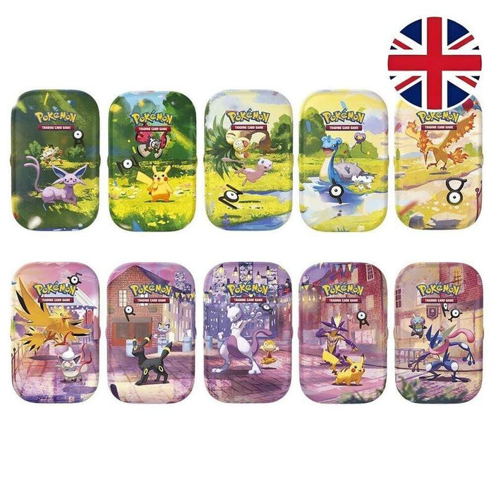 Pack De 10 Unidades - Mini Lata Juego Cartas 30th Aniversario Pokemon Ingles Surtido