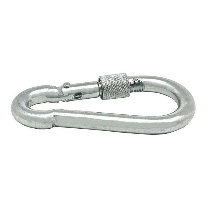 Pack De 10 Unidades - Mosquetón Bombero Con Seguro, Msq02, Acero Galvanizado, 8 X 80 Mm