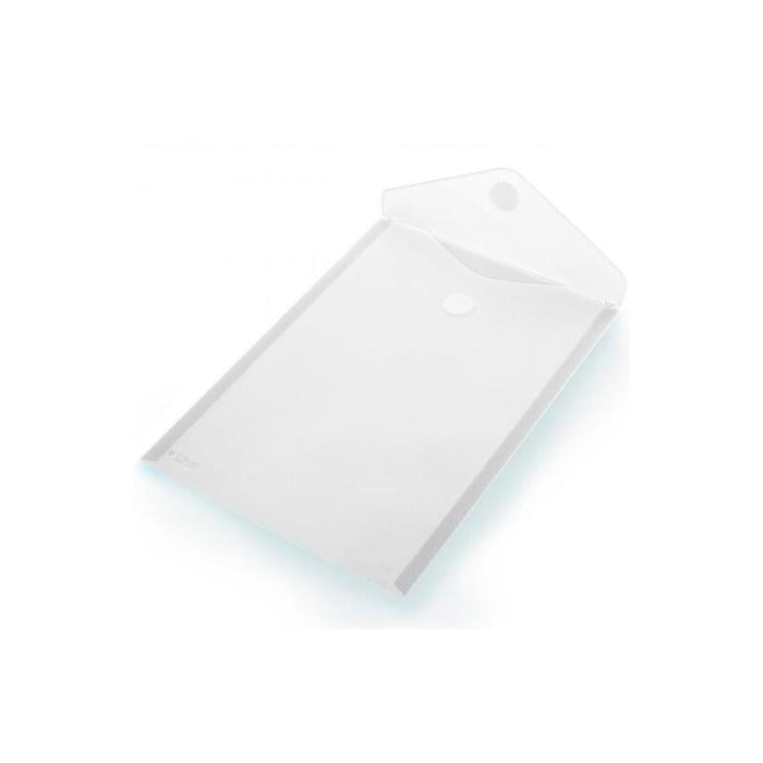 Pack De 10 Unidades Office Box Carpeta Sobre Cierre C/Velcro Classic A4+ Vertical Plástico Cristal Translúcido