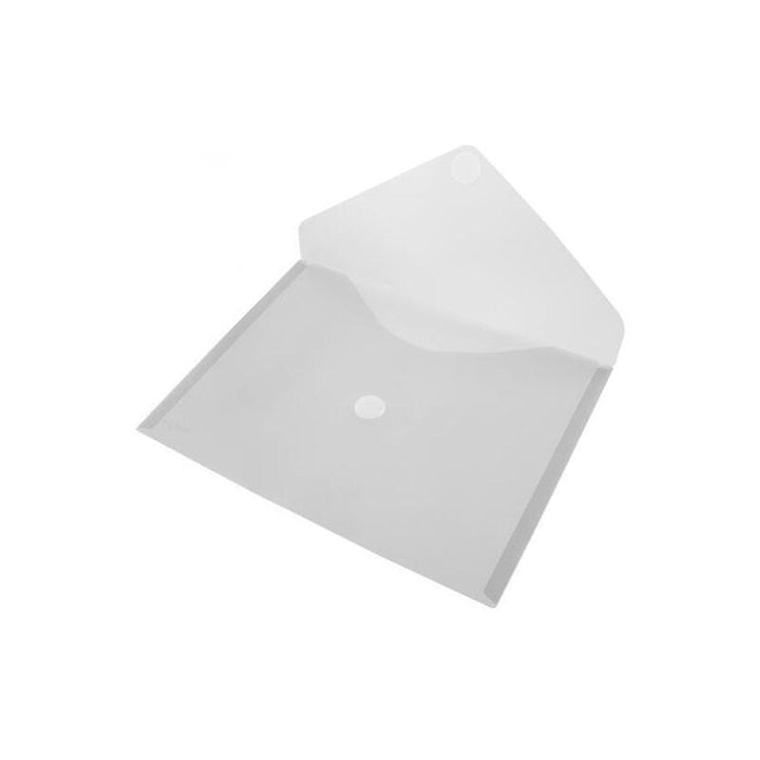 Pack De 10 Unidades Office Box Carpeta Sobre Cierre C/Velcro Classic A5 Apaisado Plástico Cristal Translúcido