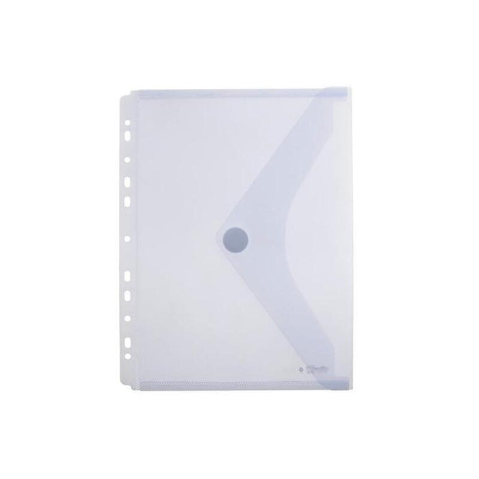 Pack De 10 Unidades Office Box Carpeta Sobre Con Velcro Classic A4+ Multitaladro Plástico Touch Cristal