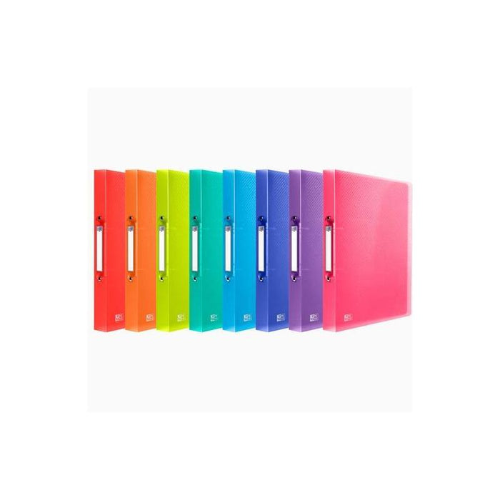 Pack De 10 Unidades Oxford Carpeta De Anillas 2x15 Urban Pp A4 Colores Surtidos Translúcidos