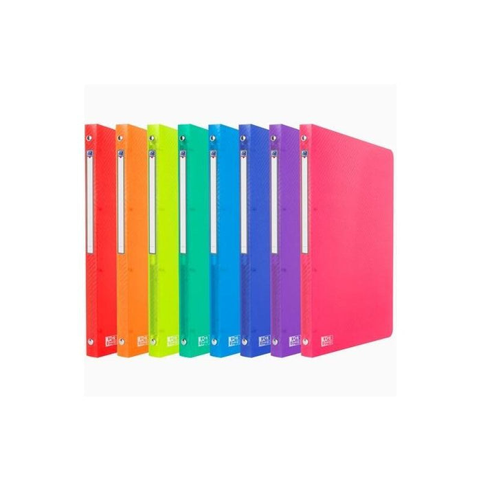 Pack De 10 Unidades Oxford Carpeta De Anillas 4x15 Urban Pp A4 Colores Surtidos Translúcidos