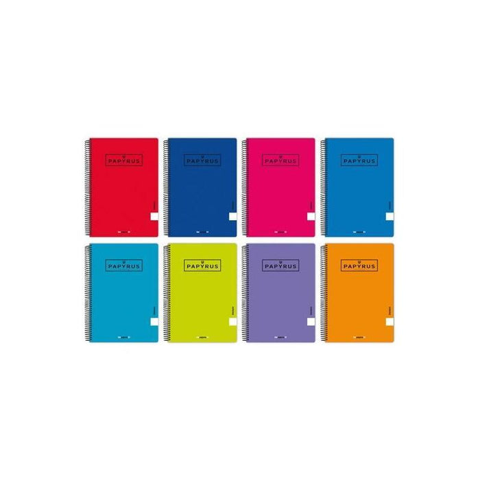 Pack De 10 Unidades Papyrus Cuadernos Tapa Blanda 01-Uniclasic 80h 90gr Folio Pauta 3,5mm Colores Surtidos