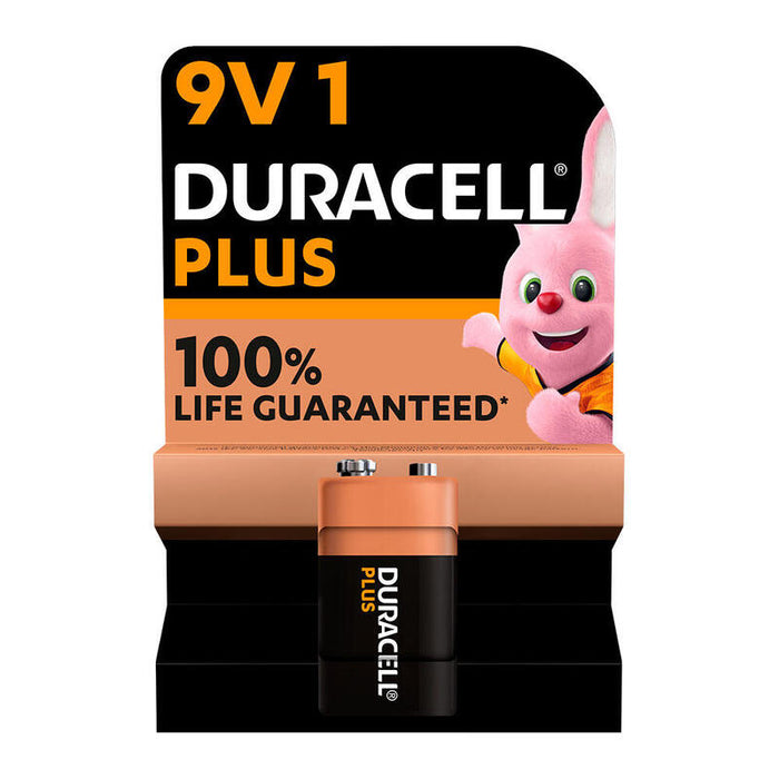 Pack De 10 Unidades - Pila Alkalina Duracell Plus Power 6lr61 9v (Blister 1 Unid.) 26,5x17,5x48,5mm
