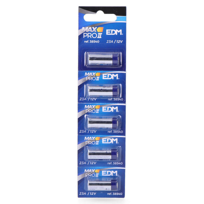 Pack De 10 Unidades - Pila Alkalina Edm Max-Pro 23a 12v Mando A Distancia Ø10,3x28,5mm