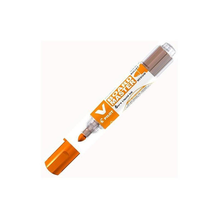 Pack De 10 Unidades Pilot Rotulador Pizarra Blanca V Board Master Recargable Naranja