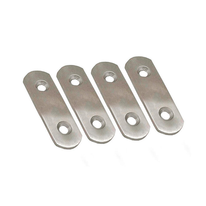 Pack De 10 Unidades - Placa Recta Unión Plc14, Acero Inoxidable, 40 X 16 X 1,5 Mm. 4 Unidades