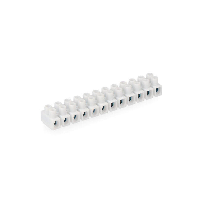 Pack De 10 Unidades - Regleta De Conexion De 2.5 Mm A 4 Mm , 12 Conectores, Homologada, Blanca (Retractilada)