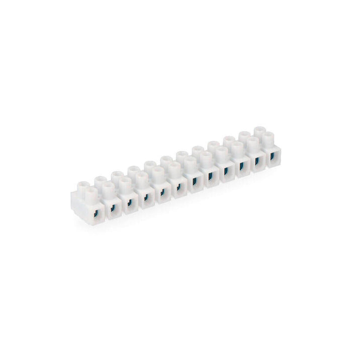 Pack De 10 Unidades - Regleta De Conexión De 2.5 Mm A 4 Mm, 12 Conectores, Homologada, Blanca