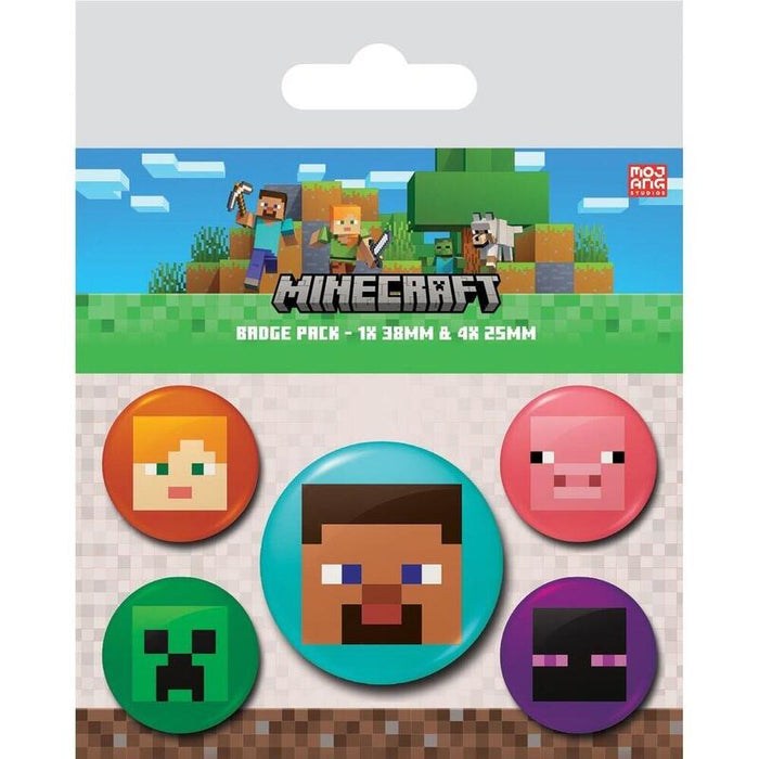 Pack De 10 Unidades - Set 5 Chapas Minecraft