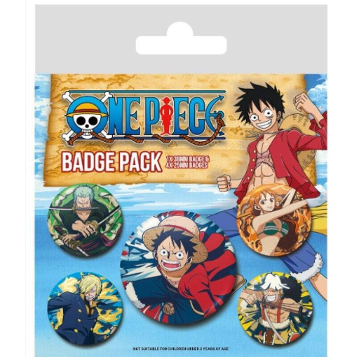 Pack De 10 Unidades - Set 5 Pins 5 One Piece