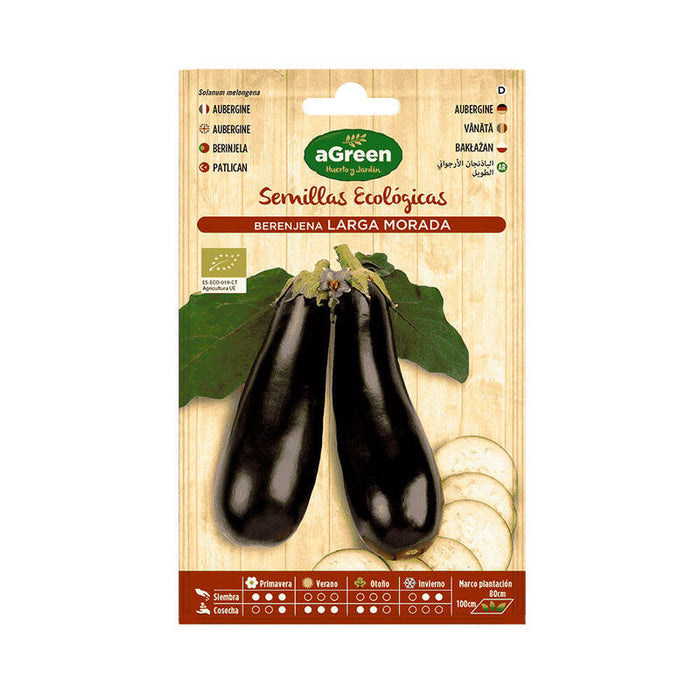 Pack De 10 Unidades - Sobre Con Semillas Eco De Berenjena Larga Morada Agreen