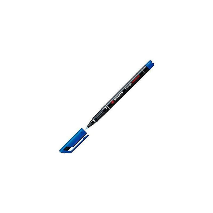 Pack De 10 Unidades Stabilo Marcador Permanente Ohpen Universal F Punta Fina 0.7mm Azul