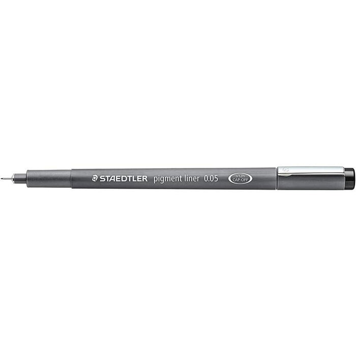 Pack De 10 Unidades Staedtler Pigment Liner 308 Rotulador Calibrado - Trazo 0.05mm - Secado Rapido - Color Negro