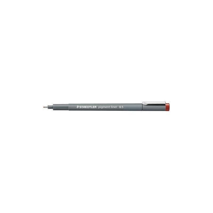 Pack De 10 Unidades Staedtler Pigment Liner 308 Rotulador Calibrado - Trazo 0.5mm - Secado Rapido - Rojo