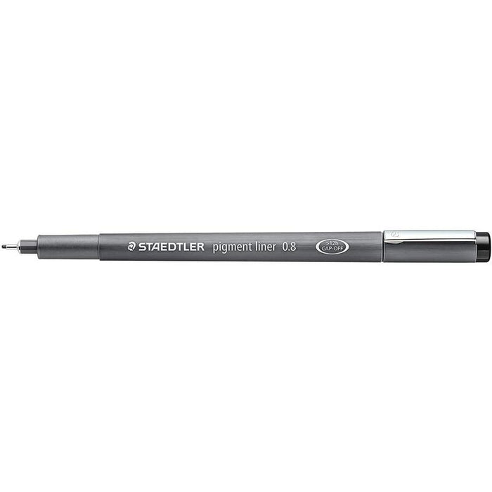 Pack De 10 Unidades Staedtler Pigment Liner 308 Rotulador Calibrado - Trazo 0.8mm - Secado Rapido - Negro