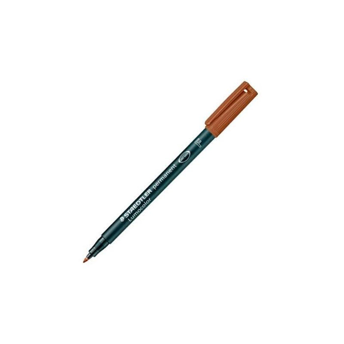 Pack De 10 Unidades Staedtler Rotulador Permanente Lumocolor 318 F Marrón