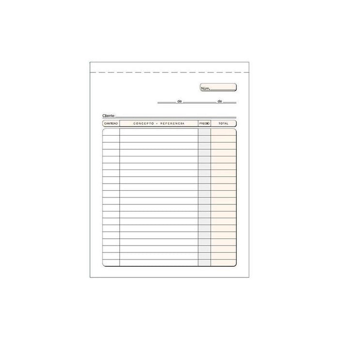 Pack De 10 Unidades Talonario Multiuso Cuarto Natural Duplicado Autocopia