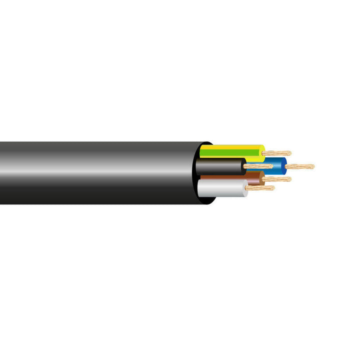 Pack De 100 Metros - Manguera 5x0,75mm H05vv-F 50v Negra 100mt