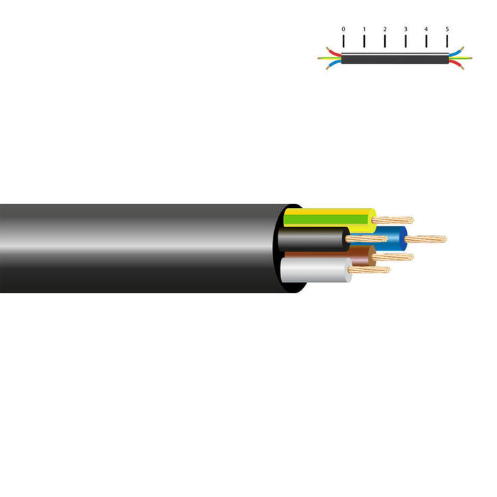Pack De 100 Metros - Manguera Acrilica 5x2,5mm Negra Euro/Mts