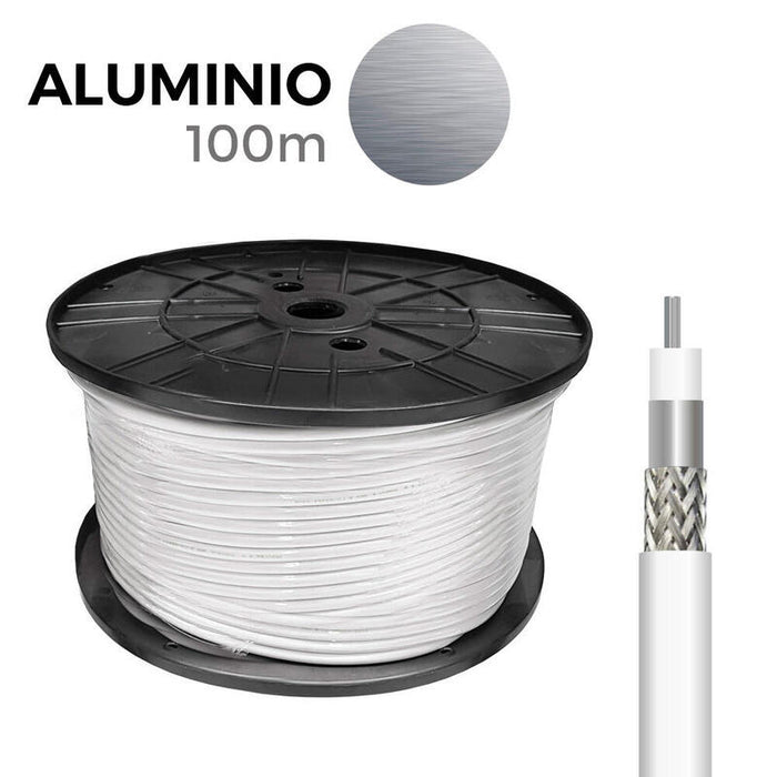 Pack De 100 Unidades - Cable Coaxial Apantallado Aluminio Edm Euro/M