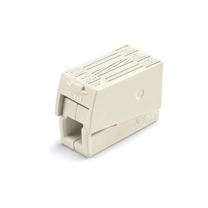 Pack De 100 Unidades - Conector Rápido En Linea Presilla 3 Vias, 2 Rígidos + 1 Rígido, Semirígido O Flexible; Ø Máximo 2,5 Mm², Blanco