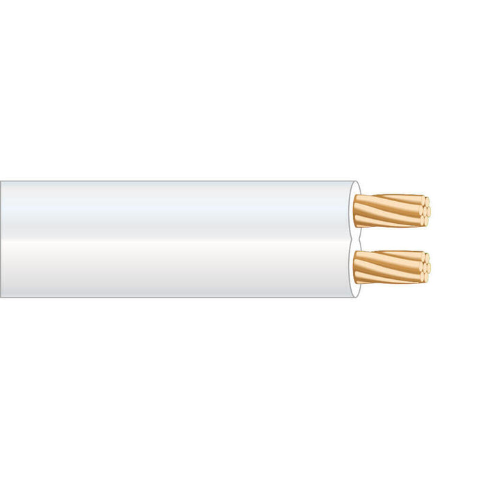 Pack De 100 Unidades - Paralelo 2x0,50mm Blanco "Audio" Euro/M (Bobina Pequeña Ø150x60mm)
