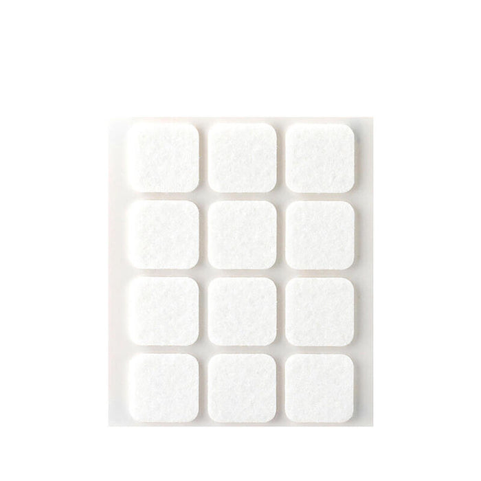Pack De 11 Unidades - Pack 12 Fieltros Blancos Sinteticos Adhesivos 22x22mm Plasfix Inofix