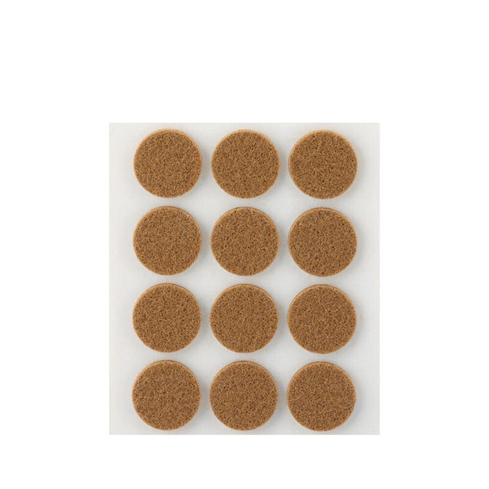 Pack De 11 Unidades - Pack 12 Fieltros Marron Sinteticos Adhesivos Ø22mm Plasfix Inofix