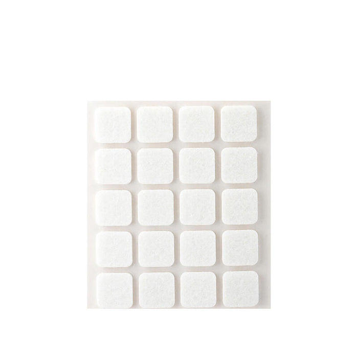 Pack De 11 Unidades - Pack 20 Fieltros Blancos Sinteticos Adhesivos 17x17mm Plasfix Inofix