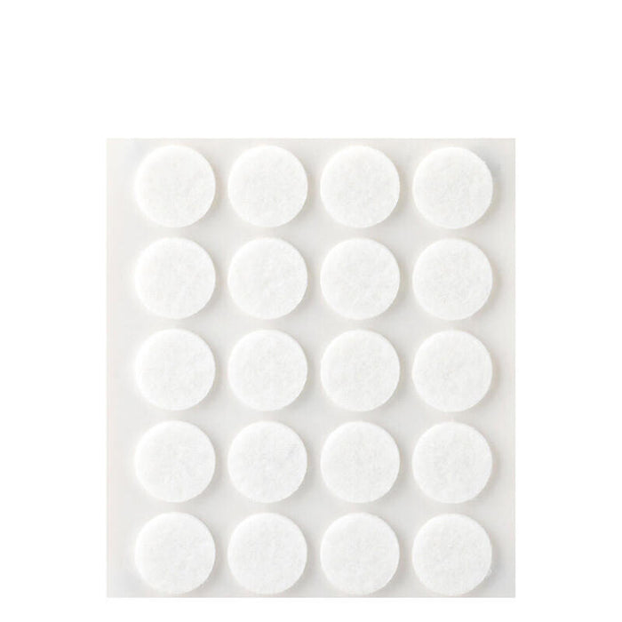 Pack De 11 Unidades - Pack 20 Fieltros Blancos Sinteticos Adhesivos Ø17mm Plasfix Inofix
