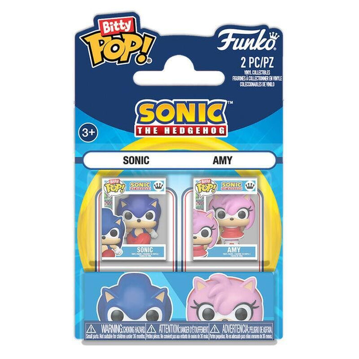 Pack De 12 Unidades - Blister 2 Figuras Bitty Pop Sonic The Hedgehog Sonic & Amy Rose