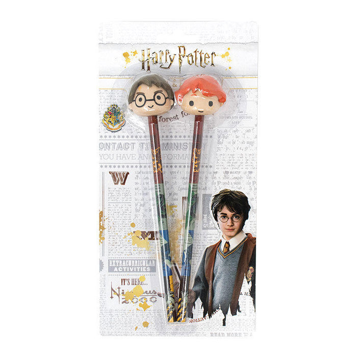 Pack De 12 Unidades - Blister 2 Lapices Con Goma 3d Harry Potter