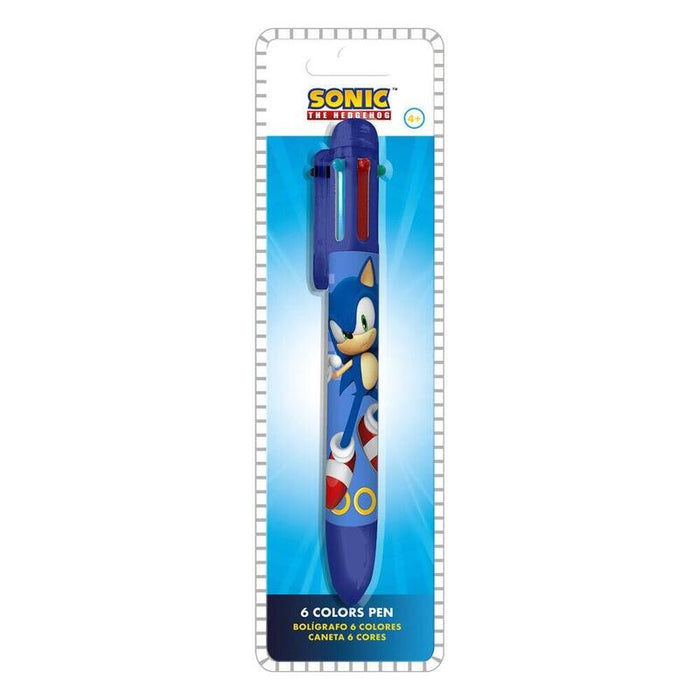 Pack De 12 Unidades - Boligrafo 6 Colores Sonic The Hedgehog