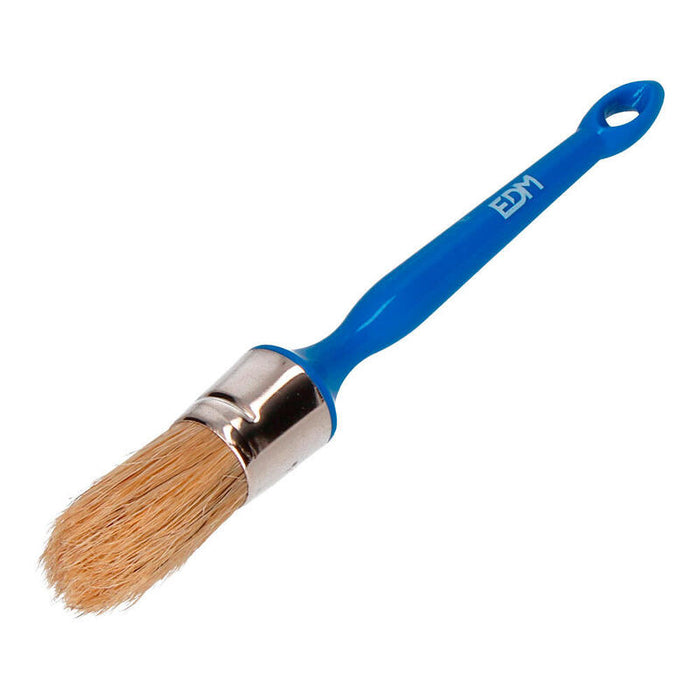 Pack De 12 Unidades - Brocha Redonda N°14 Ø14mm Especial Para Todo Tipo De Pinturas Y Barnices. Edm
