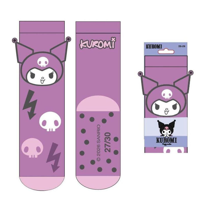 Pack De 12 Unidades - Calcetines Antideslizante Kuromi Hello Kitty