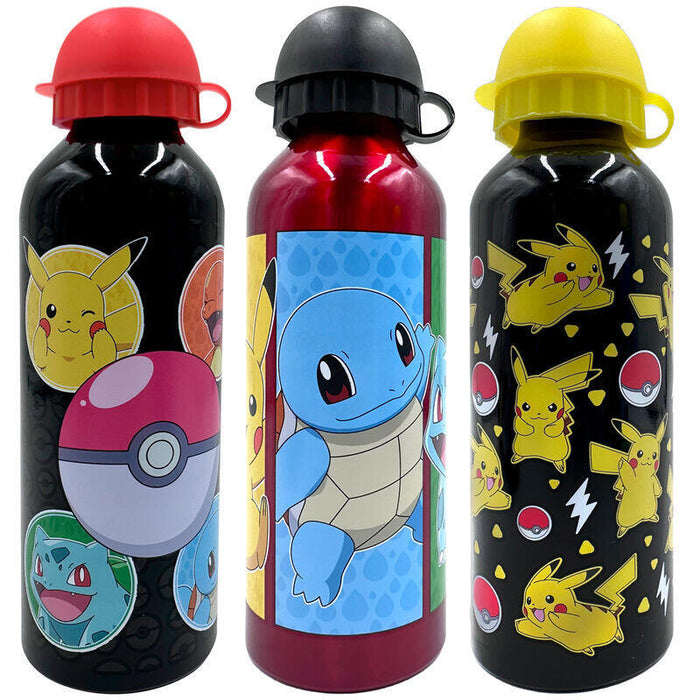 Pack De 12 Unidades - Cantimplora Aluminio Pokemon 500ml Surtido