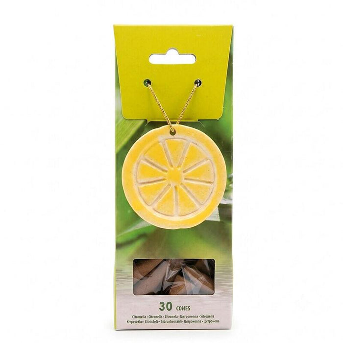 Pack De 12 Unidades - Conos De Incienso Citronela Con Quemador, 30 Uds