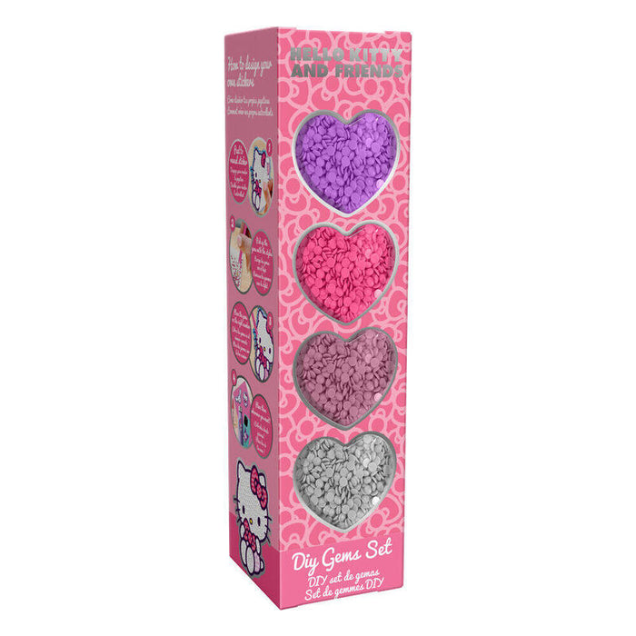 Pack De 12 Unidades - Crea Tus Pegatinas Con Gemas Hello Kitty And Friends