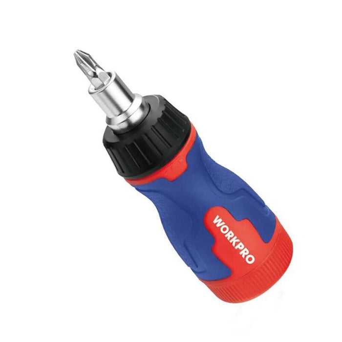 Pack De 12 Unidades - Destornillador Corto De Carraca, 8 En 1, 115 X 37 X 36,5 Mm