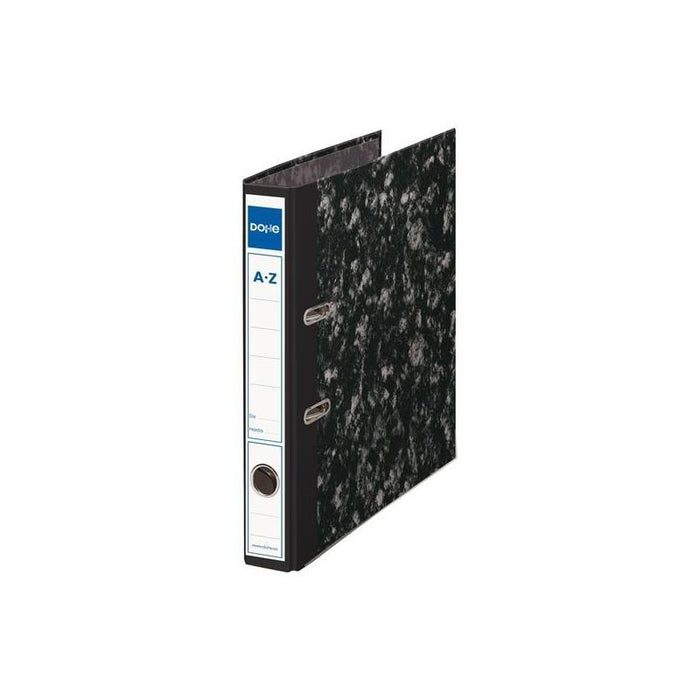 Pack De 12 Unidades Dohe Archivador Palanca Archinovo Folio Lomo Estrecho Con Rado Cartón Forrado Negro Jaspeado