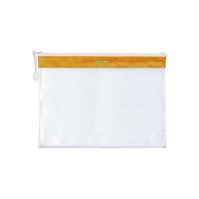 Pack De 12 Unidades Dohe Bolsa Cremallera Pvc - 32x24cm - Ideal Para Documentos A4