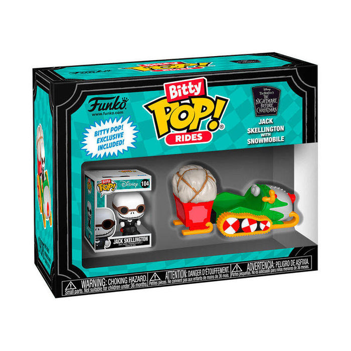Pack De 12 Unidades - Figura Bitty Pop Ride Disney Pesadilla Antes De Navidad Jack Skellington With Snowmobile