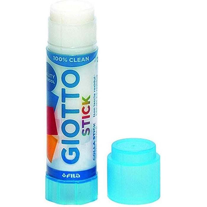 Pack De 12 Unidades Giotto Stick Barra De Pegamento Grande - Capacidad 40gr - Sin Disolventes - Secado Rapido - Apto Para Uso Escolar