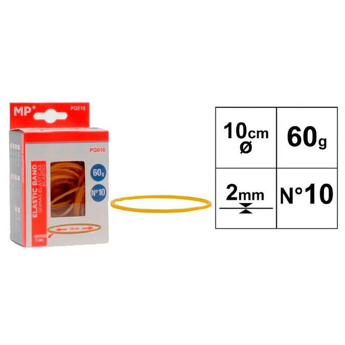 Pack De 12 Unidades - Gomas Elásticas, Nº 10, Ø100 X 2 Mm, 60 G, Blister