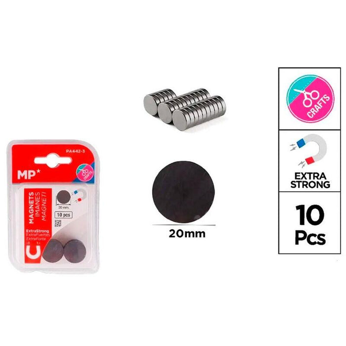 Pack De 12 Unidades - Imanes De Sujeción Ø20 Mm, 10 Uds, Blister