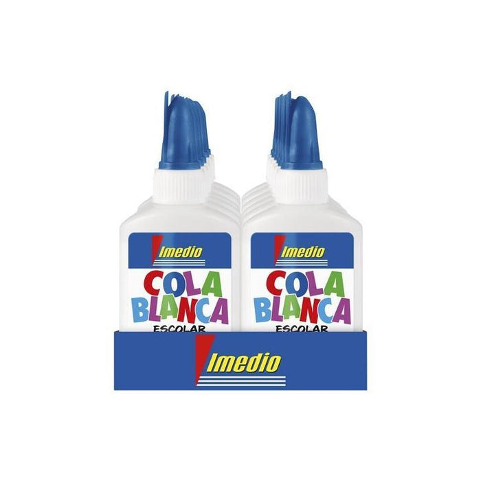 Pack De 12 Unidades Imedio Cola Blanca Nuevo Diseño Bote 40gr Nuevo Diseño