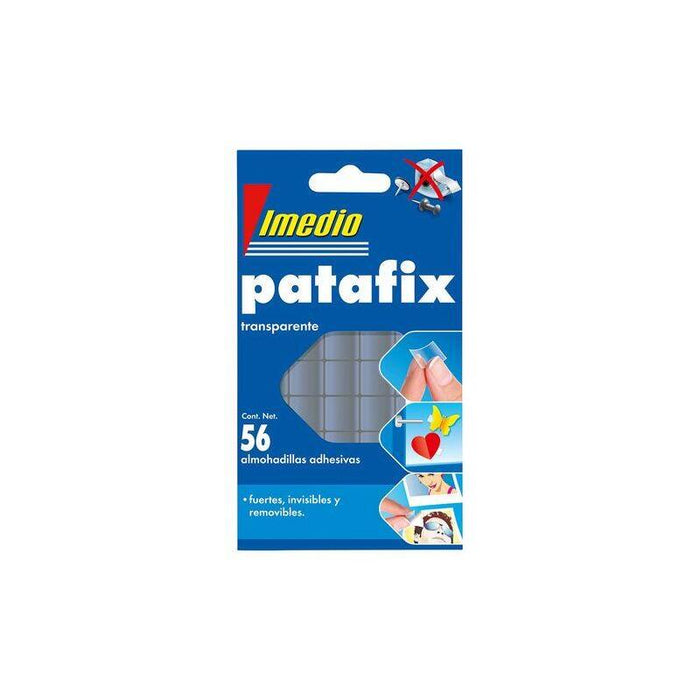 Pack De 12 Unidades Imedio Patafix Masilla Adhesiva Transparente - Fuertes, Limpias Y Removibles - 56 Piezas